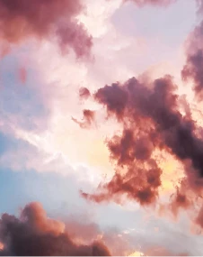 pink clouds