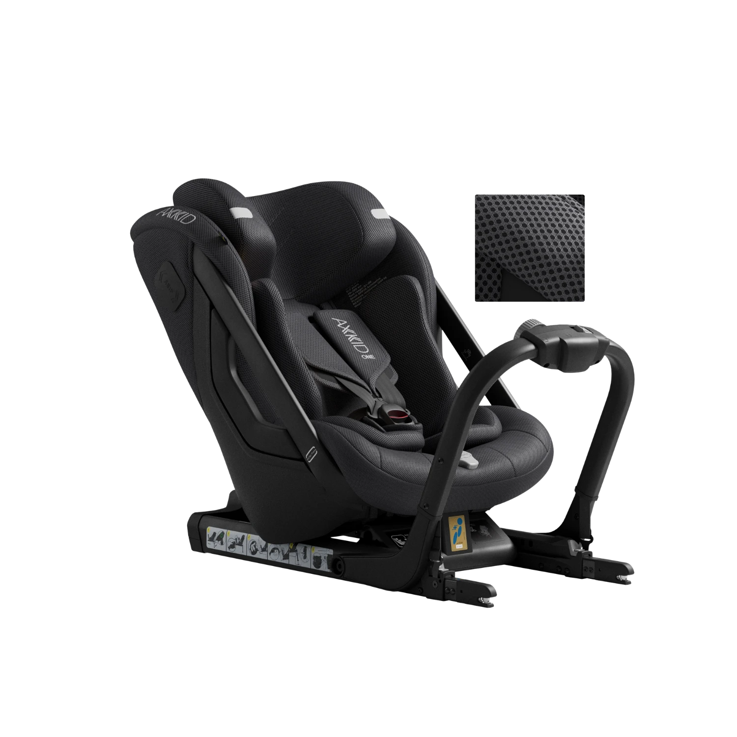 axkid one 3 mesh detailed artic mist grey side view
