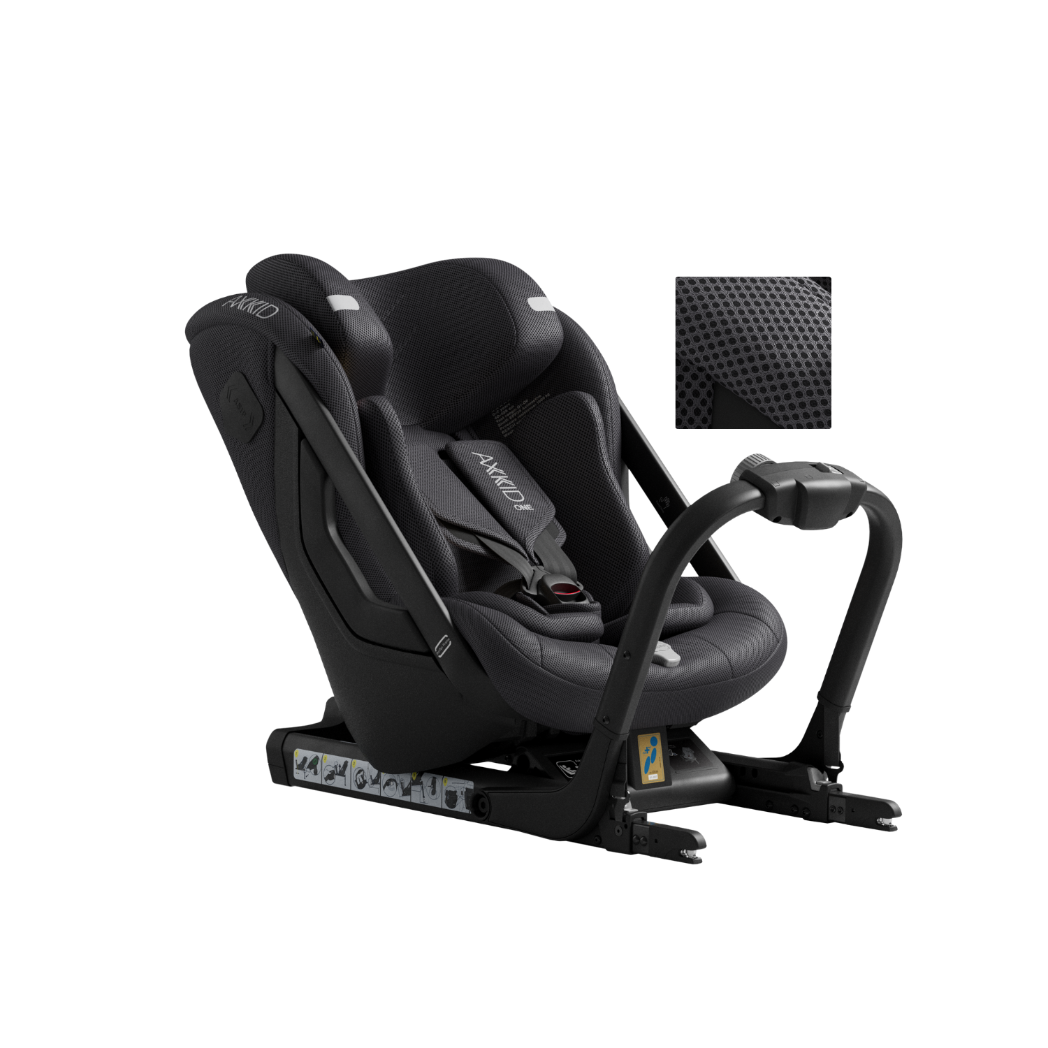 axkid one 3 mesh detailed artic mist grey side view