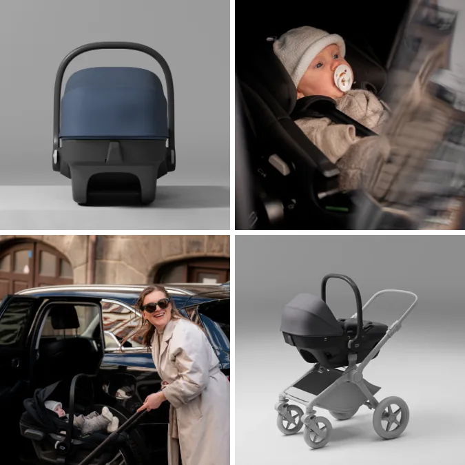 Axkid Zero Pro design for newborns with protective canopy